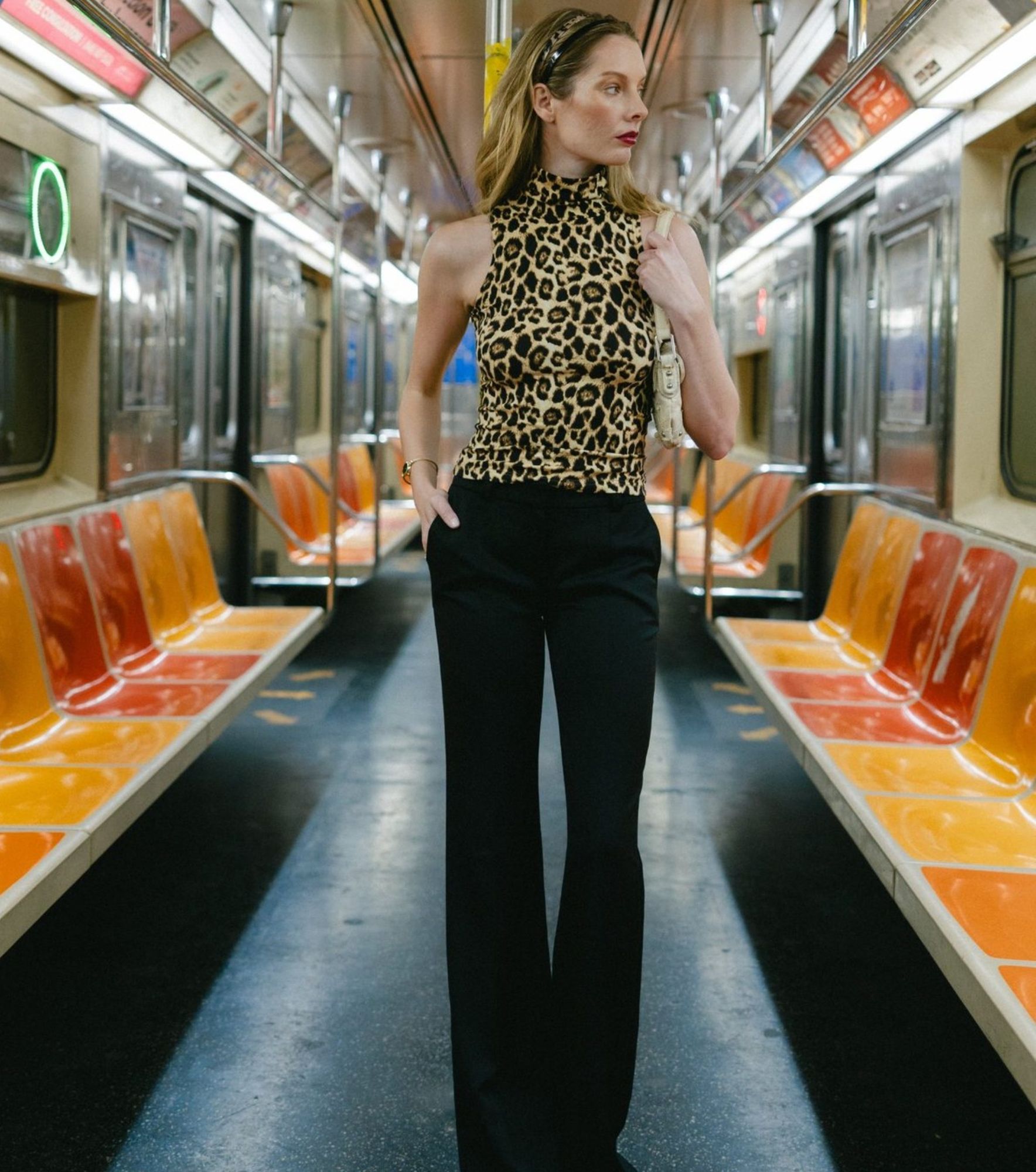 Anka Studios ARCHIVE 96 campaign shot on a New York subway car