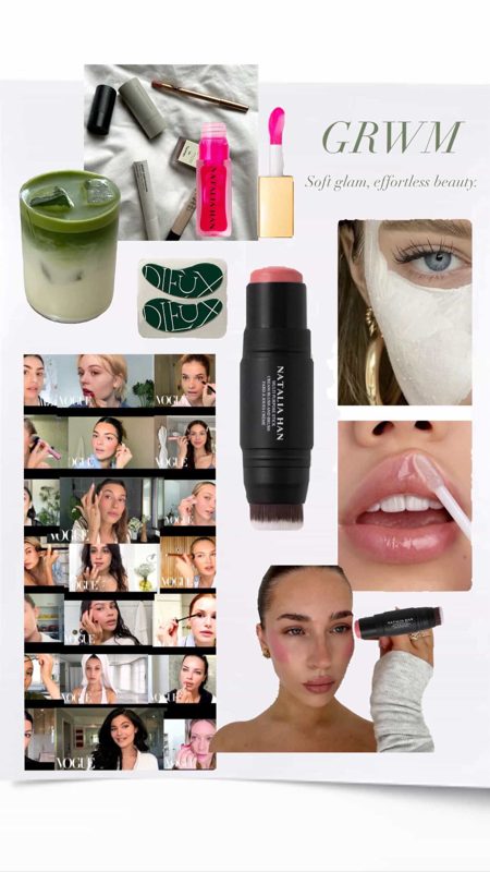 GRWM video moodboard: soft glam, effortless beauty